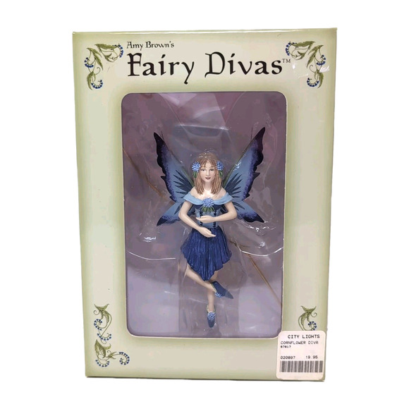 Fairy Divas Amy Brown CORNFLOWER 87817 Fantasy Mythical Magic Hanging Figurine - Picture 2 of 9